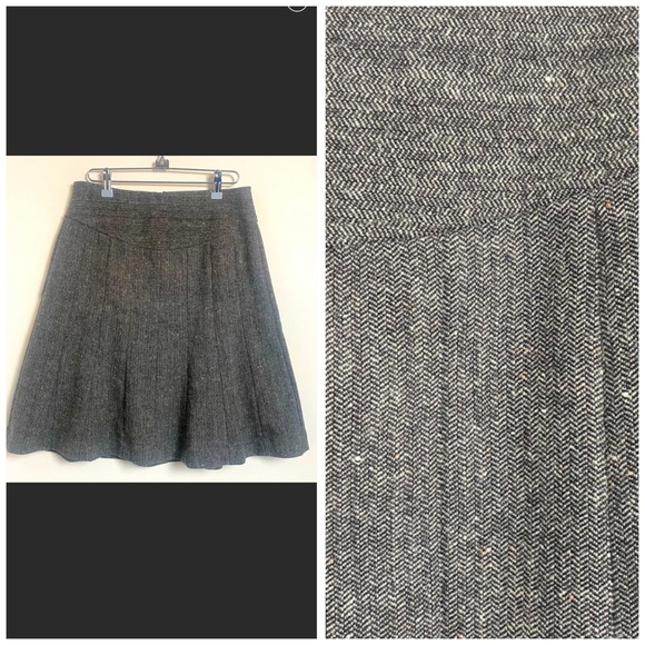 Banana Republic Dresses & Skirts - Banana Republic Wool Blend Pleated Skirt Gray Size 4 Academia Classic Preppy